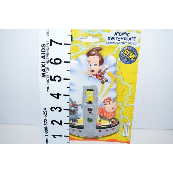 Jimmy Neutron Atomic Switch Plate Cover Launch Pad Light Effects Vtg NOS - Picture 4 of 8